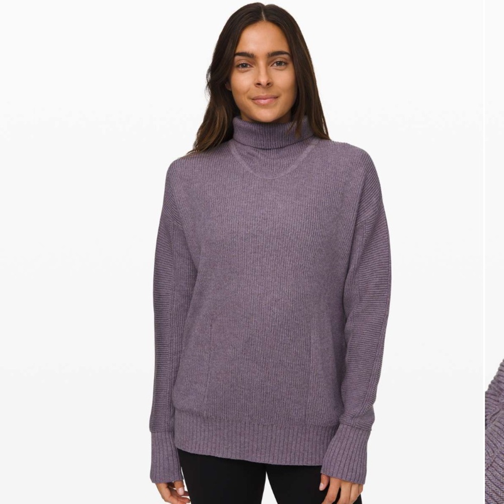 LULULEMON Cozy Calling Turtleneck Sweater - Heathered Purple